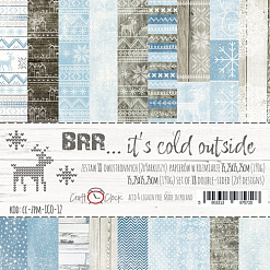 Набор бумаги 15х15 см "Brr... It's cold outside", 18 листов (CraftO'clock)