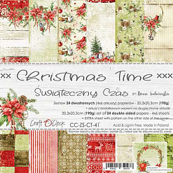 Набор бумаги 20х20 см "Christmas Time", 24 листа (CraftO'clock)