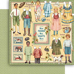 Бумага "Penny's Paper Doll Family. Forever friends" (Graphic 45)