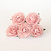 Букет огромных роз "Розово-персиковый светлый", 4 см, 5 шт (Craft)