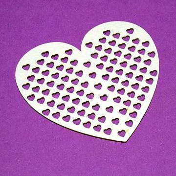 Украшение из чипборда "Сердце с сердечками внутри" (Чиптория)