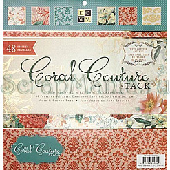 Набор бумаги 30,5х30,5 см "Coral couture", 48 листов (DCWV)