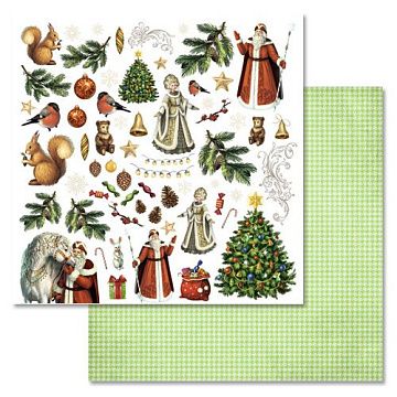 Бумага "Новогодний лес. Картинки" (ScrapMania)