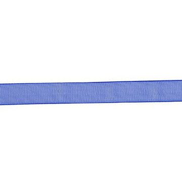 Лента из органзы "Синяя", ширина 10 мм, длина 90 см (Ideal)
