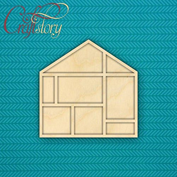 Заготовка для фоторамки 21х21 см "Домик" (CraftStory)