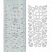 Контурные наклейки "Большие новогодние шары", лист 10x24,5 см, цвет серебряный (JEJE)
