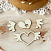 Набор украшений из чипборда "Сердечки с крылышками" (LeoMammy)