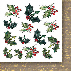 Набор бумаги 15х15 см "A Christmas garland. Цветы", 24 листа (Paper Heaven)