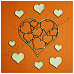Набор украшений из чипборда "Сердечки в сердце" (GoldenHands)