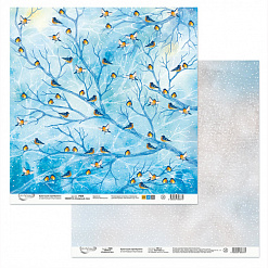 Набор бумаги 15х15 см "Снежный лес", 12 листов (Mr.Painter)