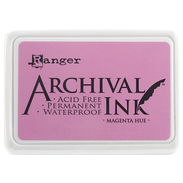 Водостойкая перманентная подушечка Archival Ink Magenta Hue Маджента (Ranger)