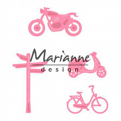Набор ножей для вырубки "Велосипед и указатель" (Marianne design)