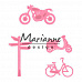 Набор ножей для вырубки "Велосипед и указатель" (Marianne design)
