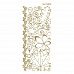 Контурные наклейки "Осенние листья", лист 10x24,5 см, цвет золотой и прозрачный (JEJE)