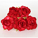 Букет больших кудрявых роз "Красный", 4 см, 5 шт (Craft)