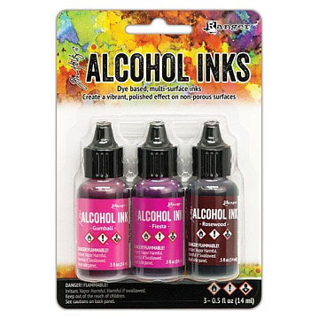 Набор алкогольных чернил Tim Holtz "Pink/Red Spectrum", 3 шт (Ranger)