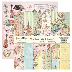 Набор бумаги 30х30 см "Victorian Home", 12 листов (ScrapBoys)