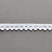Лента кружевная хлопковая "Белая 3", ширина 1,2 см, длина 0,9 м