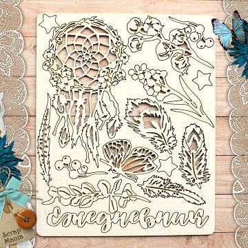 Чипборд "Танцы ветра", 12х15 см (ScrapMania)