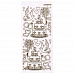 Контурные наклейки "Свадебные мотивы", лист 10x24,5 см, цвет прозрачный с блестками/золото