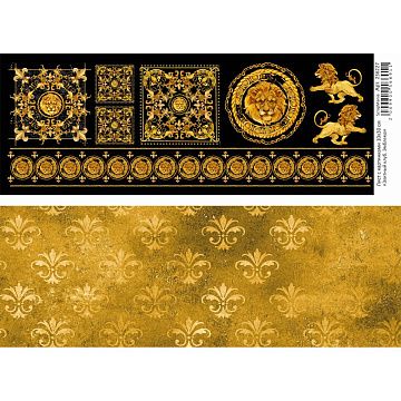 Лист с картинками 10х30 см "Элитный клуб. Эмблема" (ScrapMania)