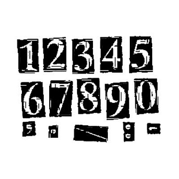 Штамп "Набор цифр 2" (Скрапклуб)