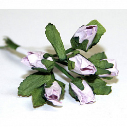 Букетик больших роз с полуоткрытым бутоном "Светло-фиолетовые" (Рукоделие)