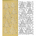 Контурные наклейки "Зимние елки", лист 10x24,5 см, цвет золотой (JEJE)
