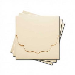 Набор заготовок для конверта под CD-диск 3 матовый, цвет кремовый 3 шт (Лоза)