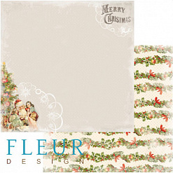 Набор бумаги 30х30 см "Новогодняя ночь", 12 листов (Fleur-design)