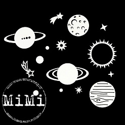 Набор украшений из чипборда "Космос. Планеты" (MiMi Design)