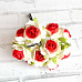 Букетик диких роз "Белый с красной сердцевинкой"