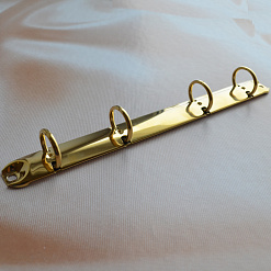 Кольцевой механизм, 4 кольца, внутренний диаметр 20 мм, длина 21 см, цвет золото