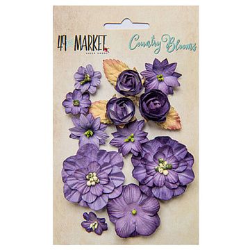 Набор бумажных цветов "Country blooms. Violet" (49Market)