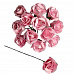 Букетик бумажных цветов "Роза с полуоткрытым бутоном", цвет розовый, 12 шт (Impresse)