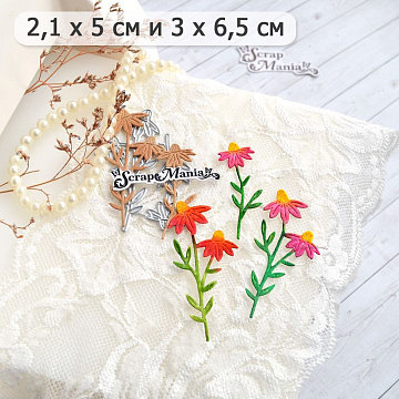 Нож "Длинные растения. Цветок эхинацеи", 3х6,5 см (ScrapMania)