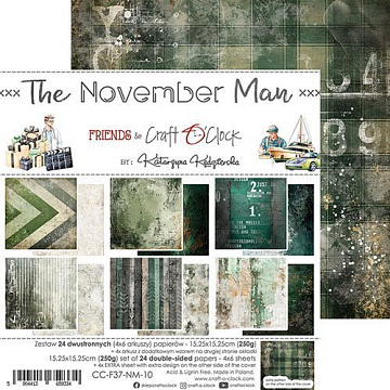 Набор бумаги 15х15 см "The November man. Basic", 24 листа (CraftO'clock)