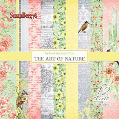 Набор бумаги 15х15 см "The art of nature. Разрисованная вуаль", 12 листов (ScrapBerry's)