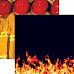 Набор бумаги 30х30 см с наклейками "Firefighter", 8 листов (Reminisce)