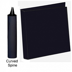 Обложка из картона с дугообразным корешком, черная, для страниц 10х15 см (Zutter)