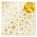 Пленка 30х30 см с фольгированием "Golden Snowflakes" (Фабрика Декору)