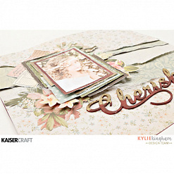 Набор бумаги 16,5х16,5 см с высечками "Cherry tree lane", 40 листов (Kaiser)