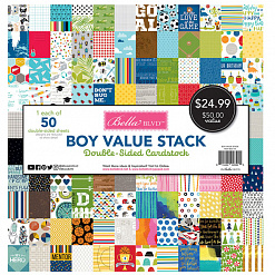 Набор бумаги 30х30 см "Boy value stack", 50 листов (Bella BLVD)