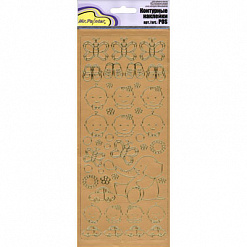 Контурные наклейки "Малыш", лист 10x24,5 см, цвет золотой (Mr.Painter)