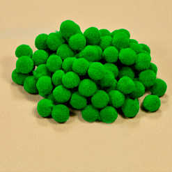 Набор помпонов "Зеленые", диаметр 1,5 см, 50 шт