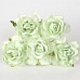 Букет больших кудрявых роз "Мятный", 4 см, 5 шт (Craft)