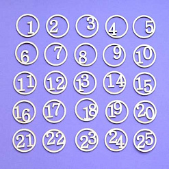 Набор украшений из чипборда "Цифры 1-25" (Wycinanka)