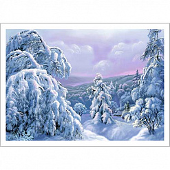 Тканевая карточка "Волшебная зима. Заснеженный пейзаж" (ScrapMania)