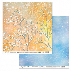 Набор бумаги 15х15 см "Снежный лес", 12 листов (Mr.Painter)