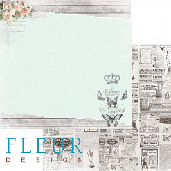 Набор бумаги 30х30 см "Цветы Прованса", 8 листов  (Fleur-design)